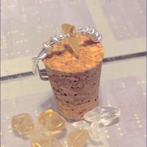 Citrine wrap ring size 6.5